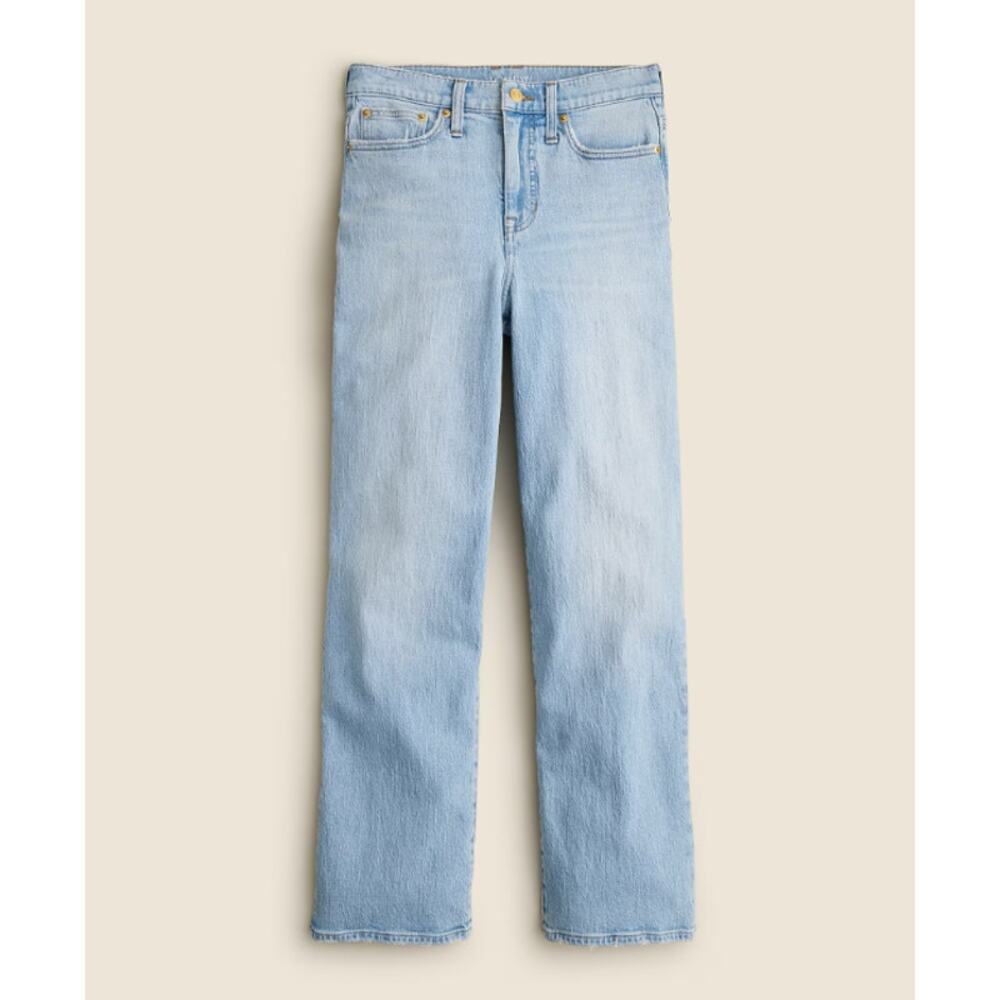 J.Crew Slim Wide-Leg Jeans Womens Size 32 Light Blue Elia Wash Denim High Rise